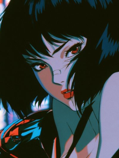 Cyberpunk Anime Portrait Poster.