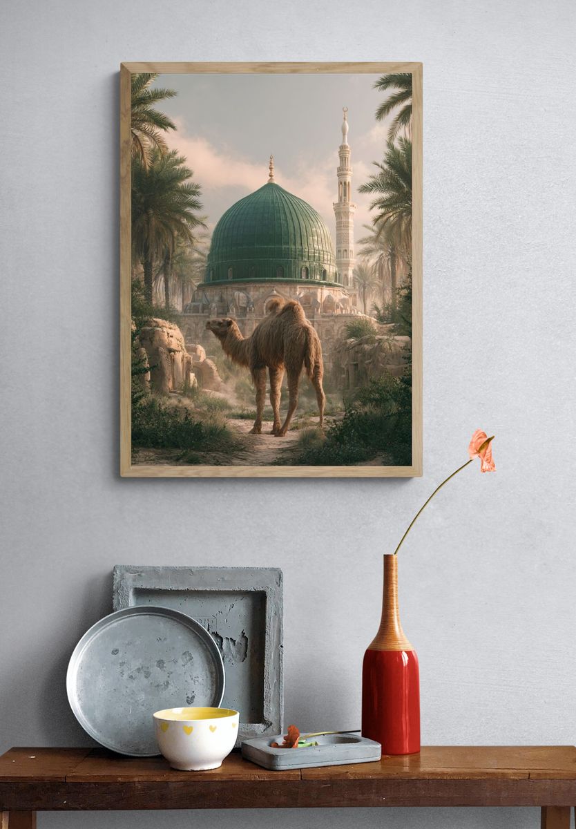 Camel at the Green Dome Print. — room view 3