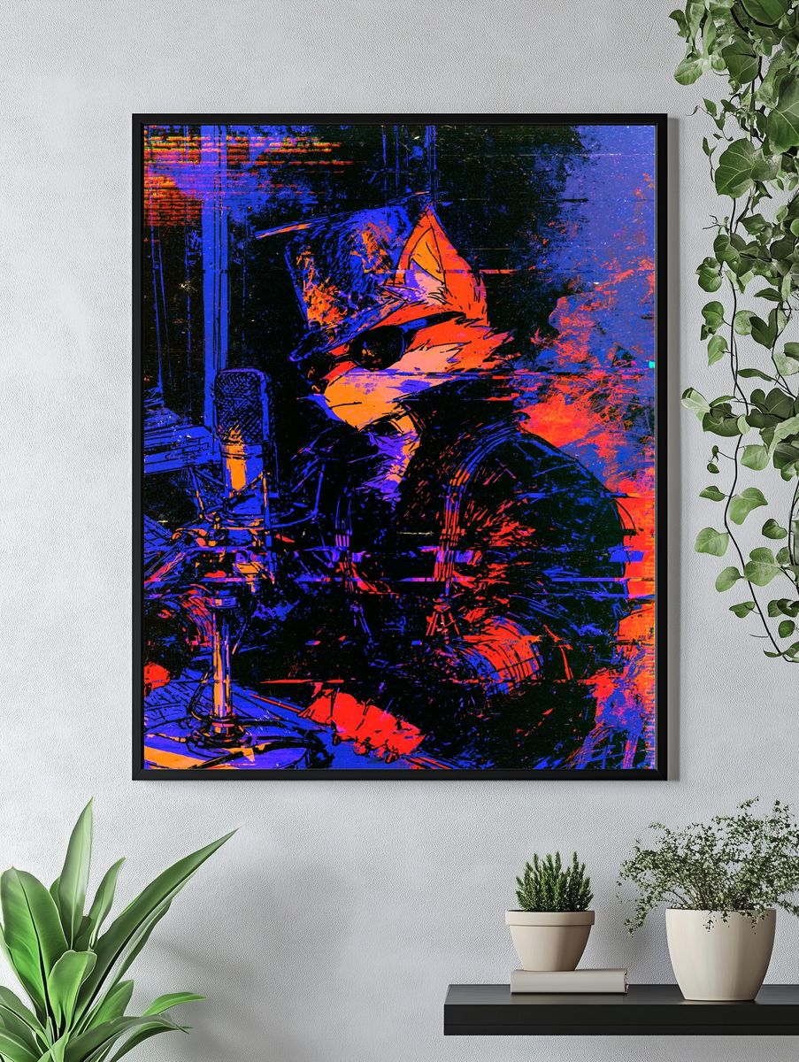 Neon Fox Studio Poster. — room view 4