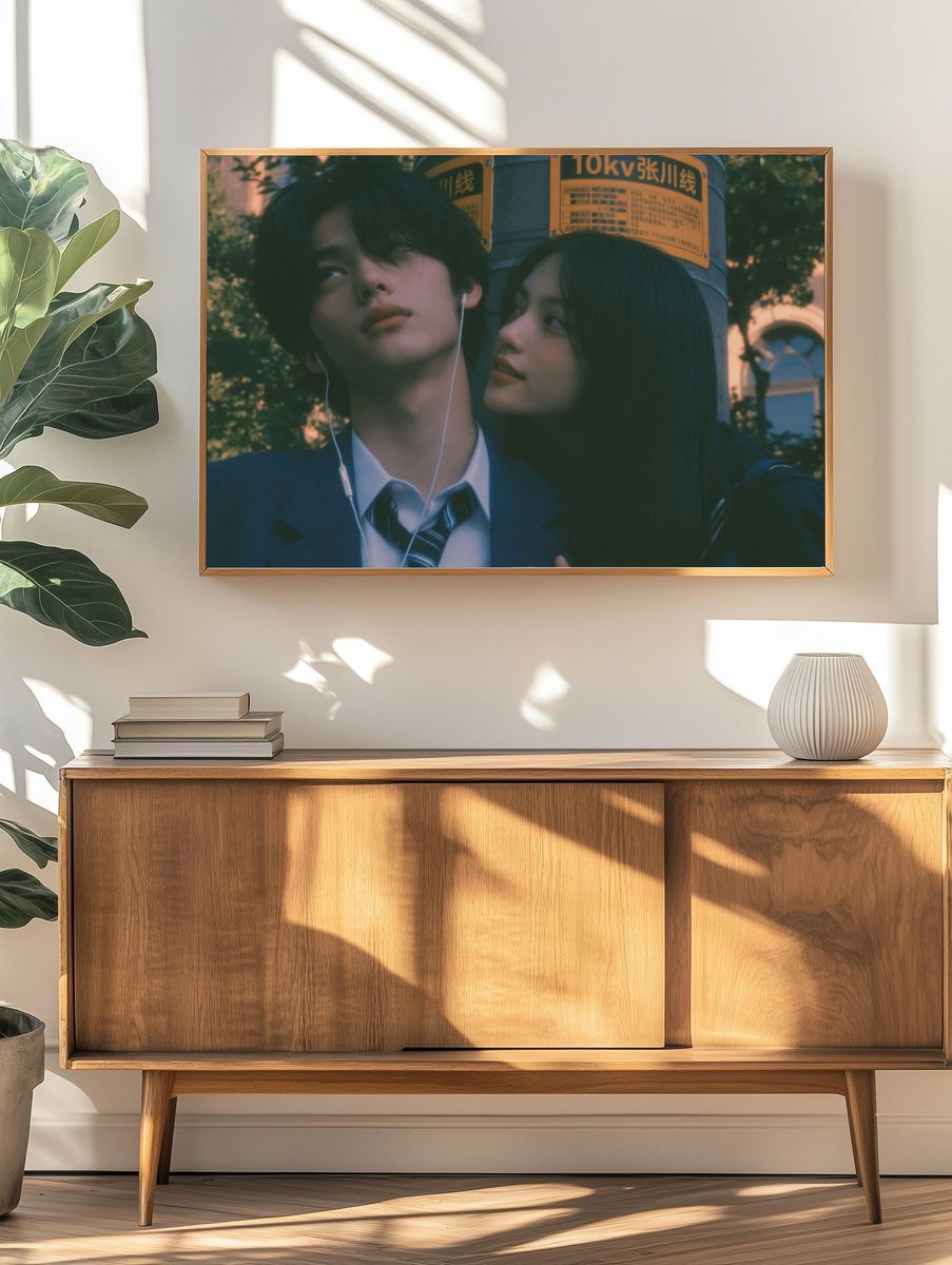 Anime Couple at Dusk Poster. — room view 3