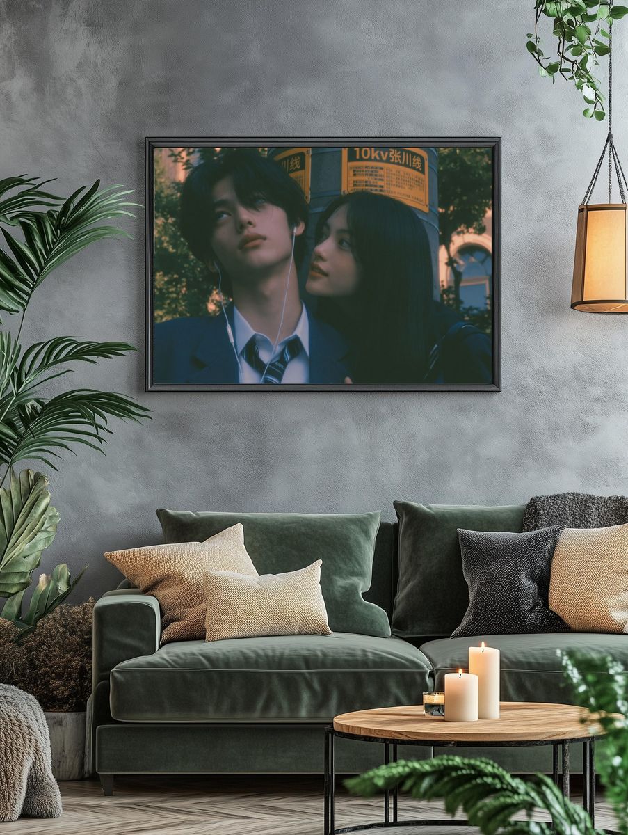 Anime Couple at Dusk Poster. — room view 4