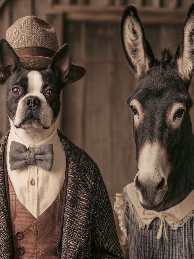 Victorian Animal Portrait Poster. poster detail