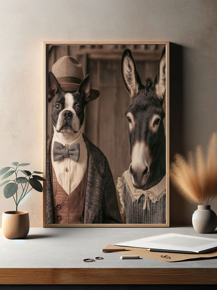 Victorian Animal Portrait Poster. — room view 2