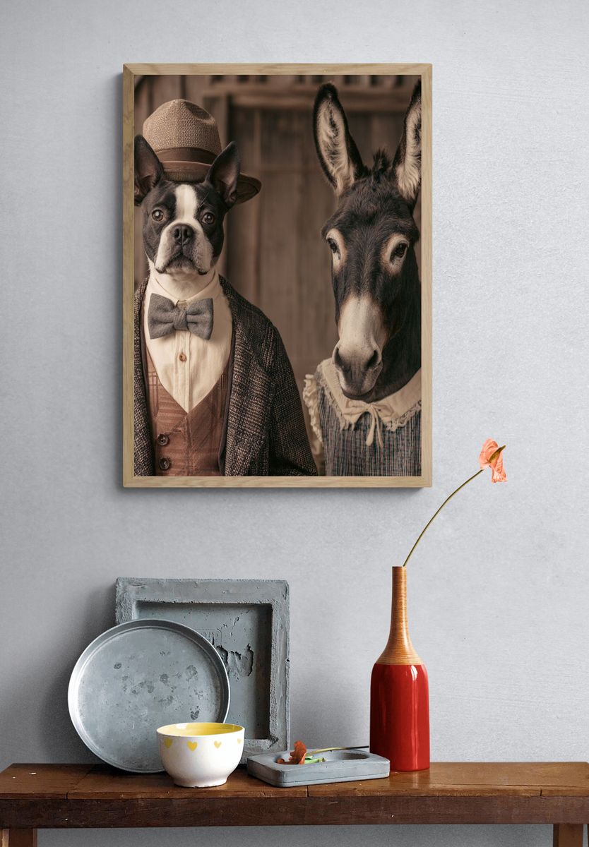 Victorian Animal Portrait Poster. — room view 3