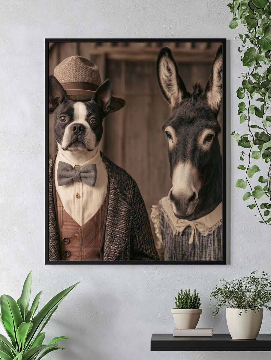 Victorian Animal Portrait Poster. — room view 4