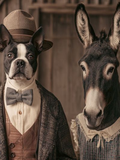 Victorian Animal Portrait Poster.