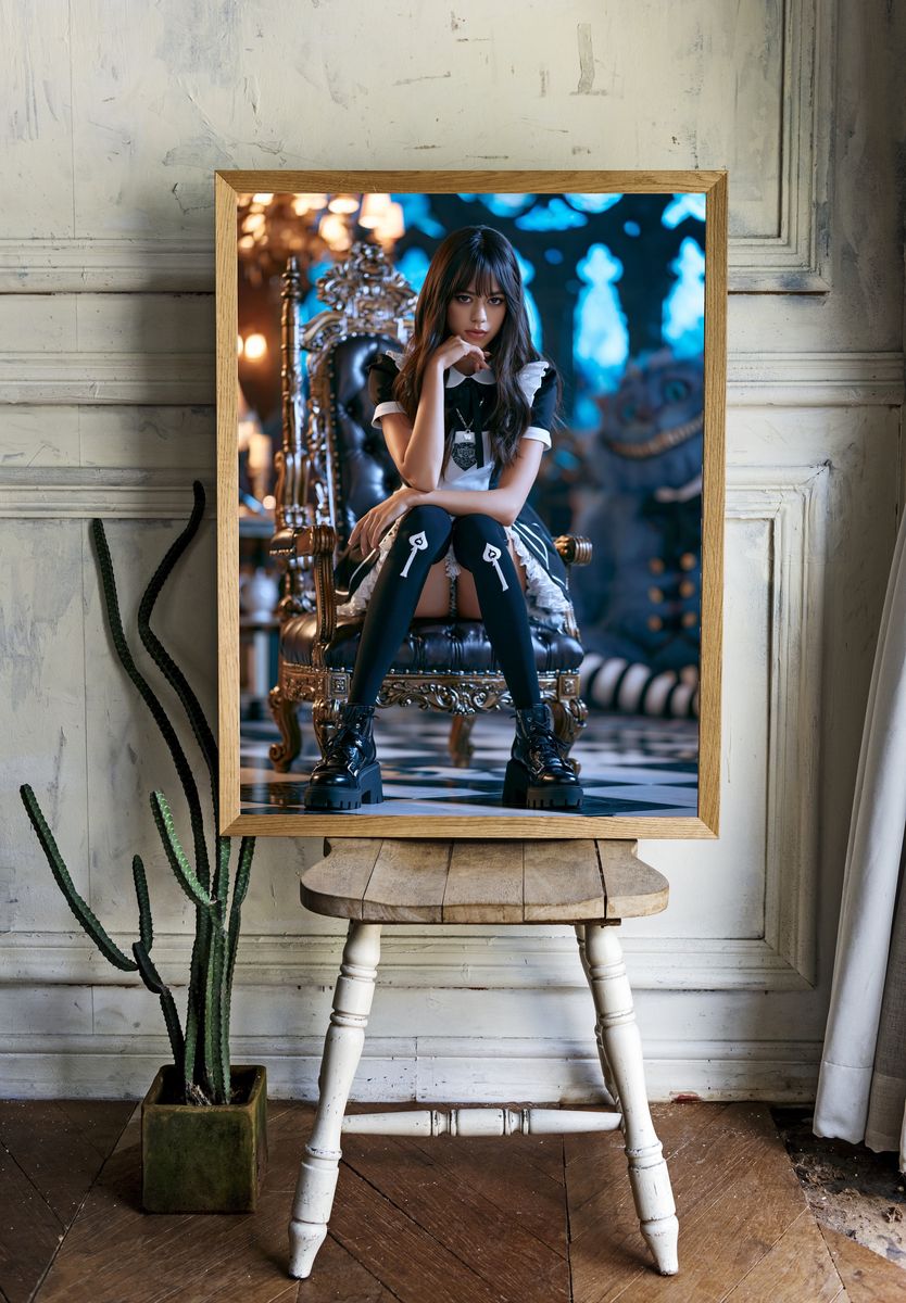 Gothic Maid Portrait Poster. room preview