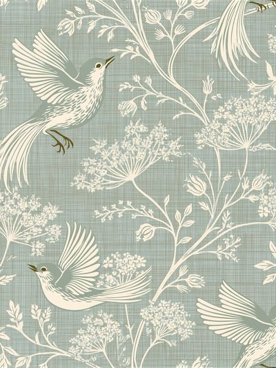 Birds and Wildflowers Botanical Print. poster