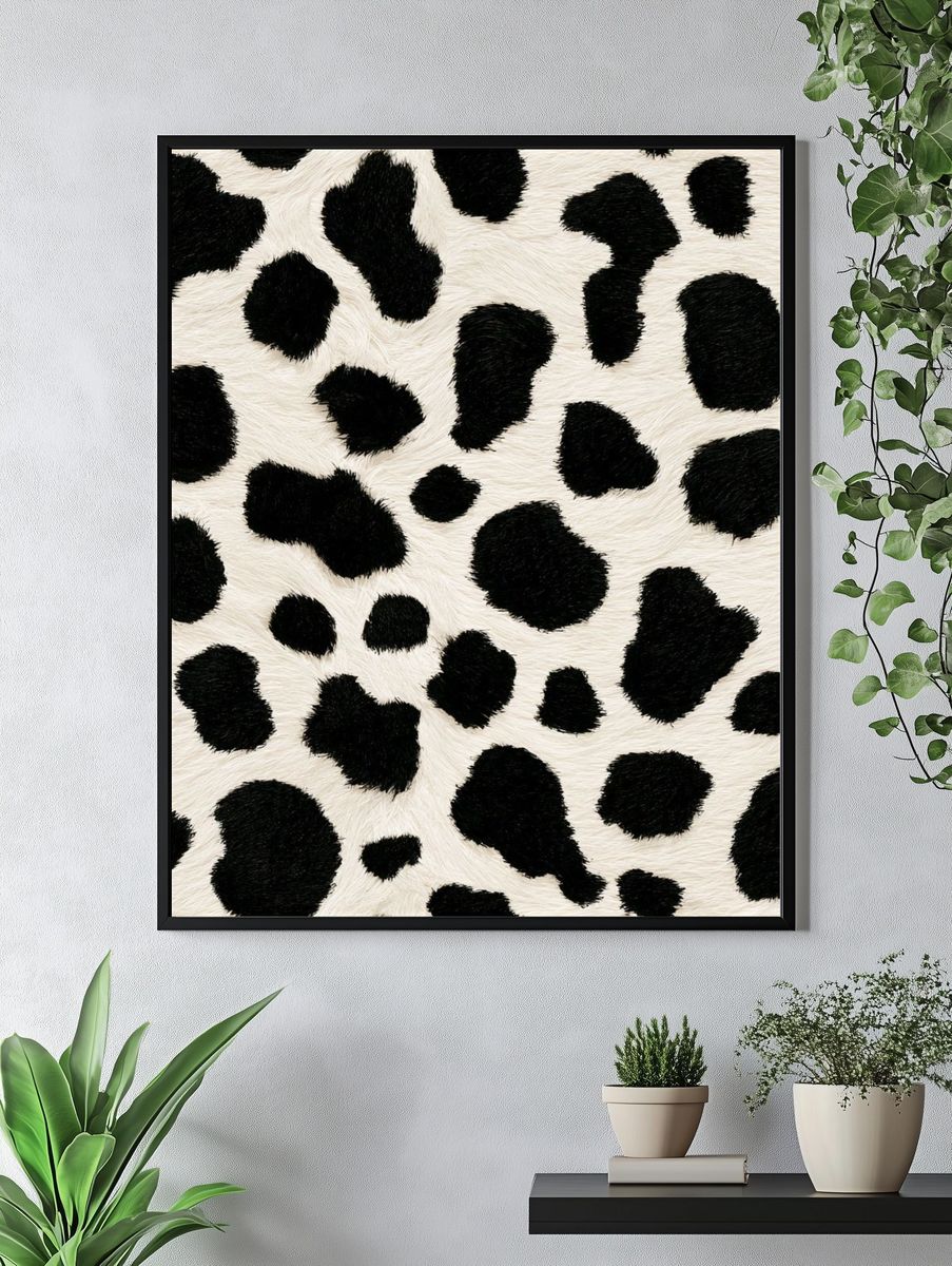 Cow Print Texture Poster. — room view 4