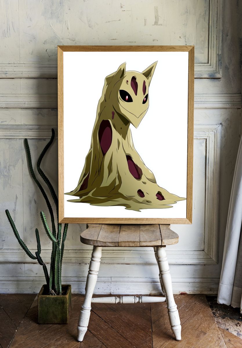 Mimikyu Character Illustration Poster. — room view 1