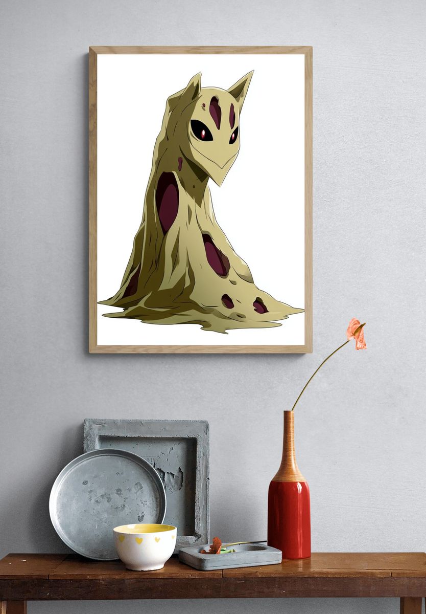 Mimikyu Character Illustration Poster. — room view 3