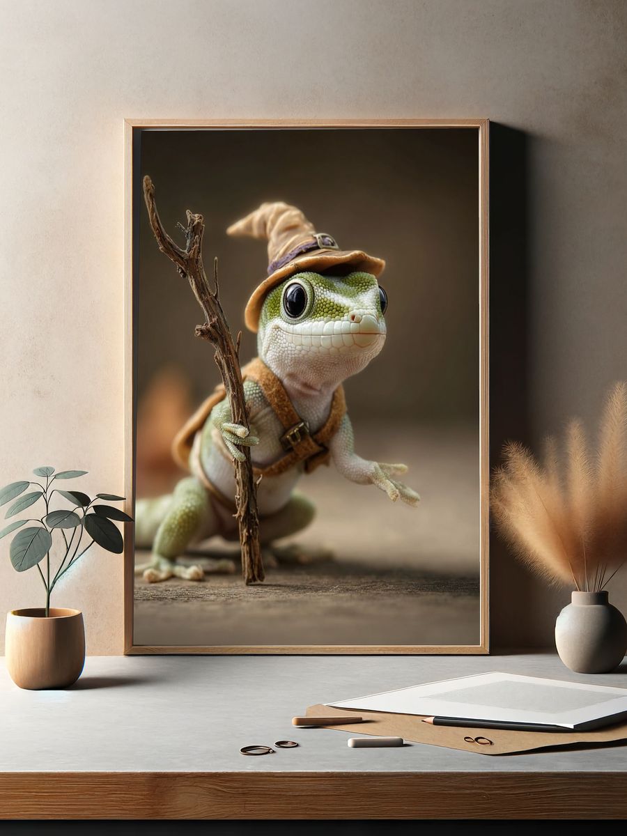 Wizard Gecko Photography Poster. — room view 2