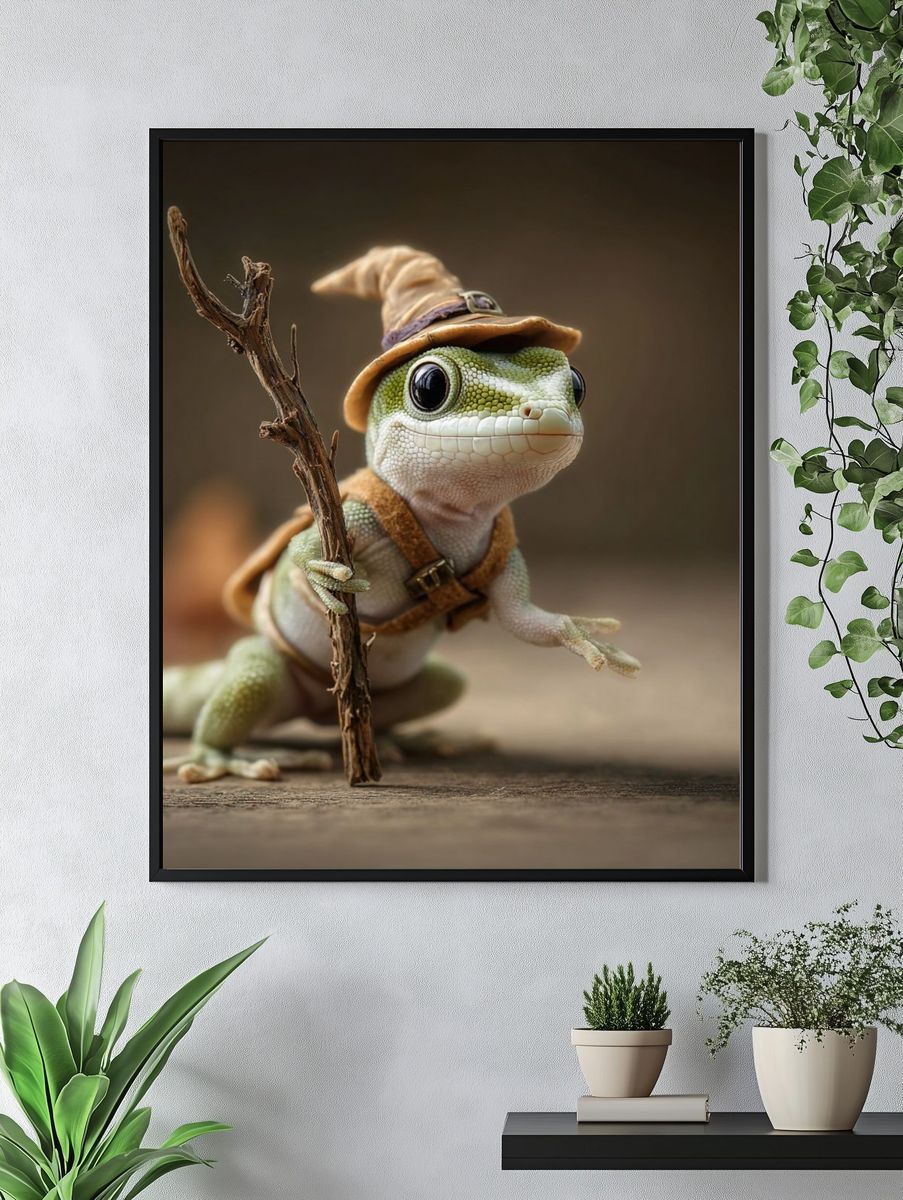 Wizard Gecko Photography Poster. — room view 4