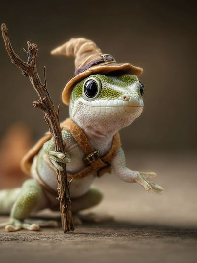 Wizard Gecko Photography Poster. poster print
