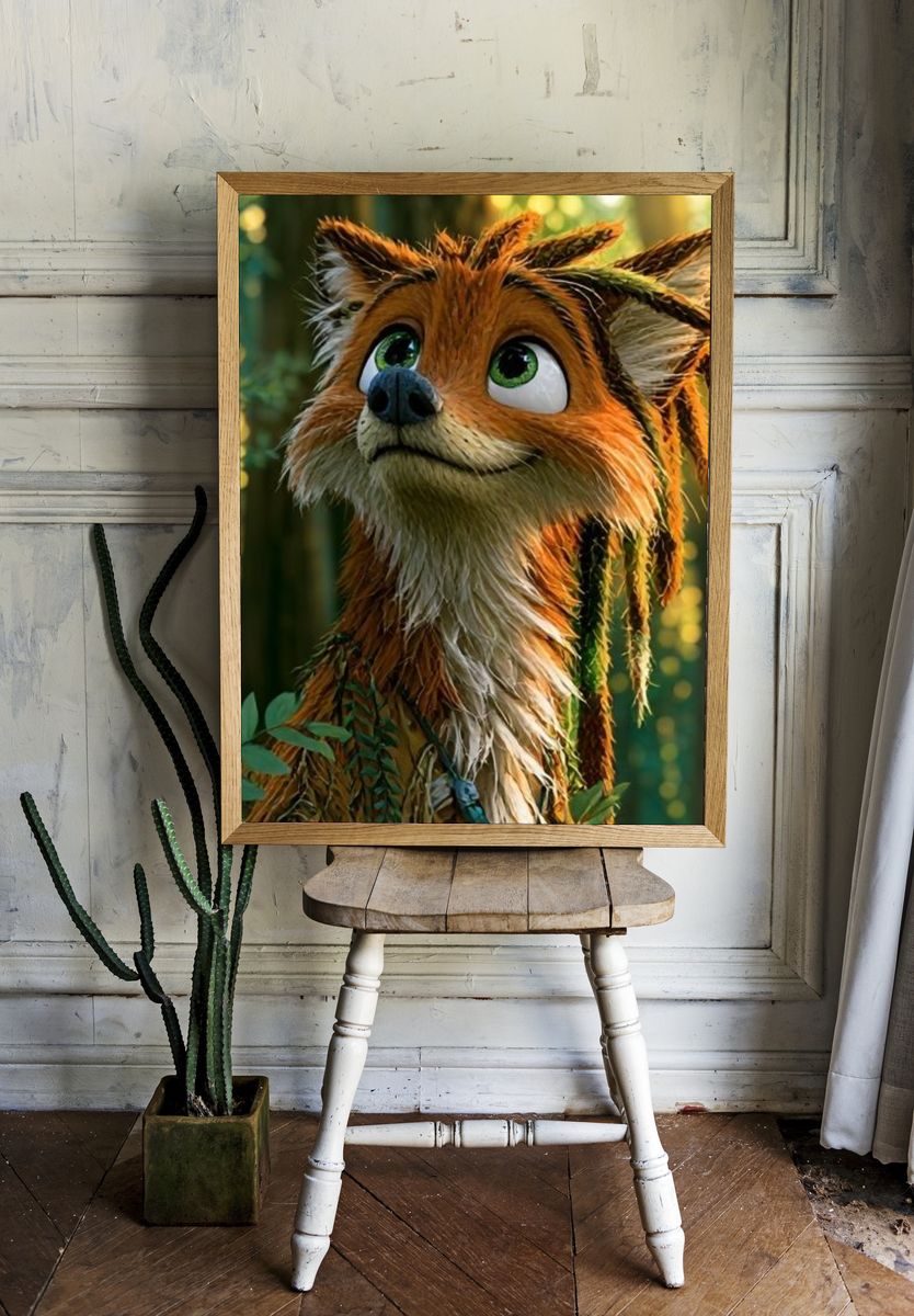 Forest Fox Portrait Poster. room preview