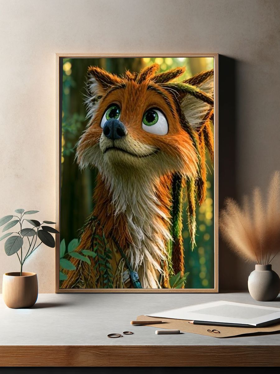 Forest Fox Portrait Poster. — room view 2