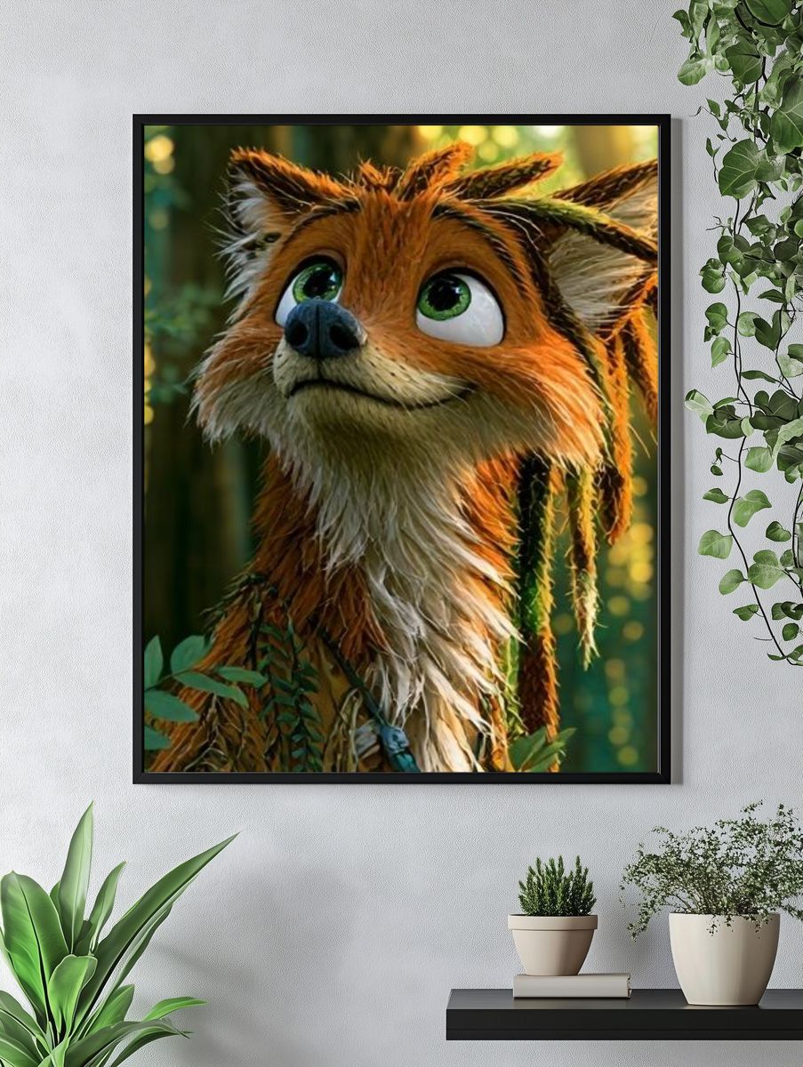 Forest Fox Portrait Poster. — room view 4