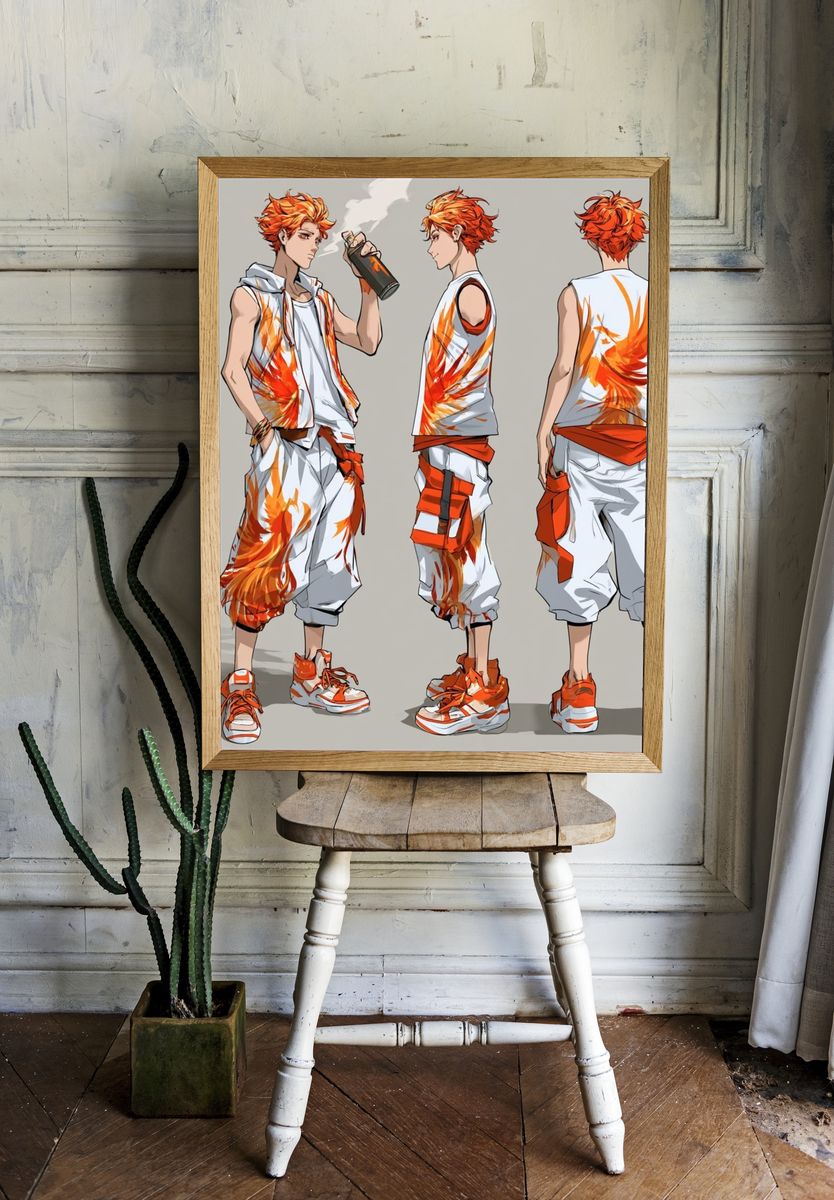 Anime Streetwear Character Poster. room preview