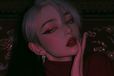 Glamorous Anime Portrait Poster. poster