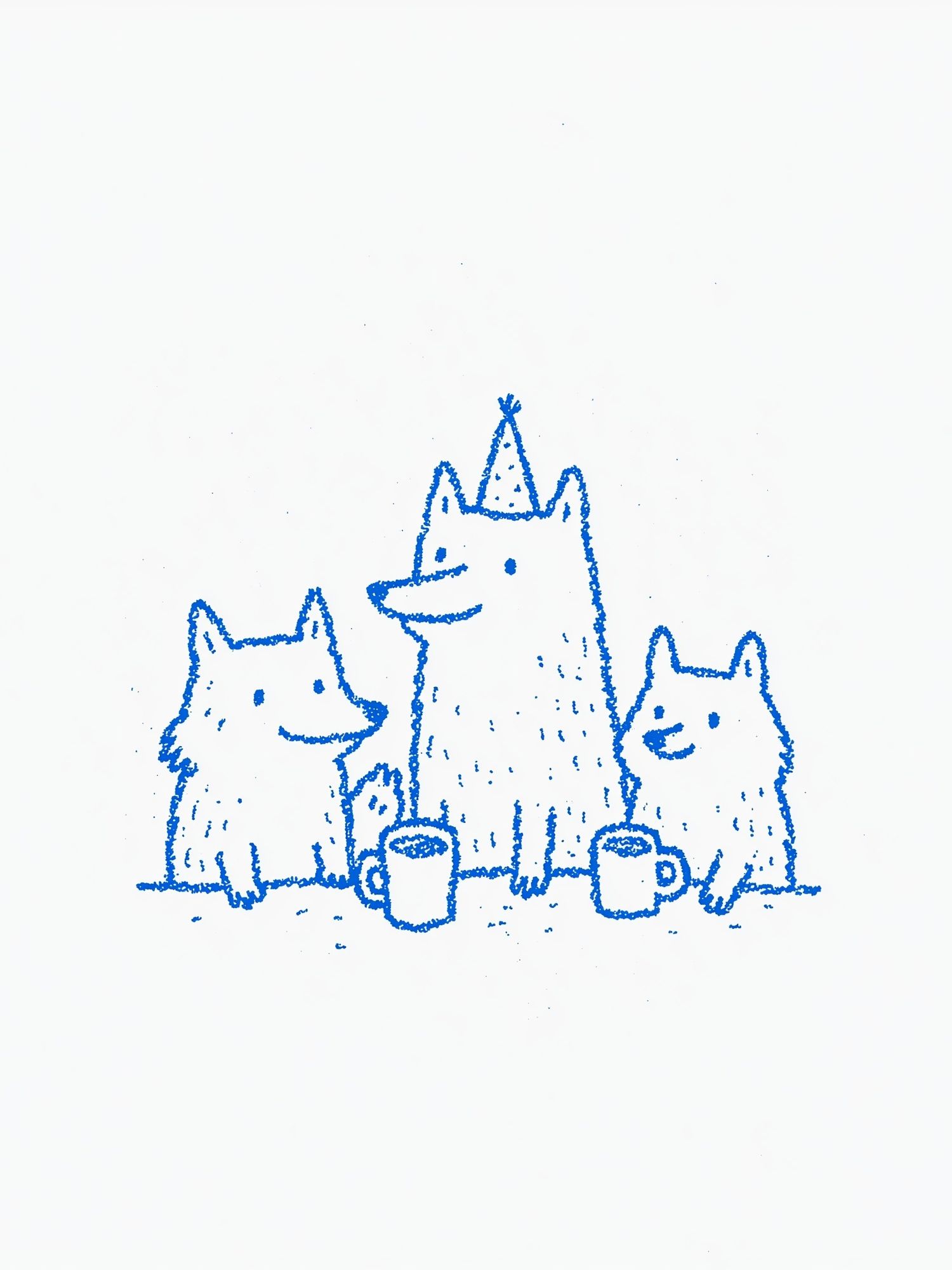 Blue Bear Family Illustration Poster. poster — animals art