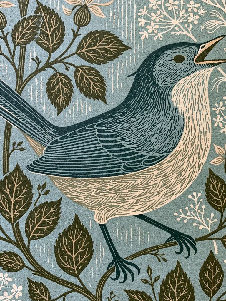 Songbird Botanical Print. poster detail
