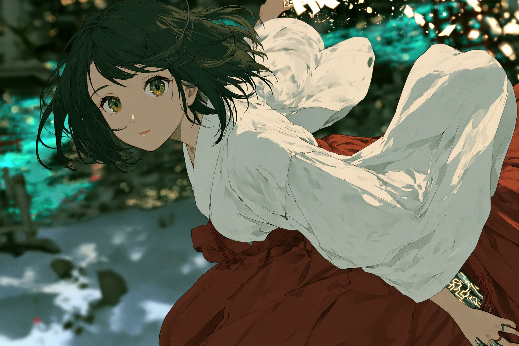 Anime Girl in Motion Print. poster detail