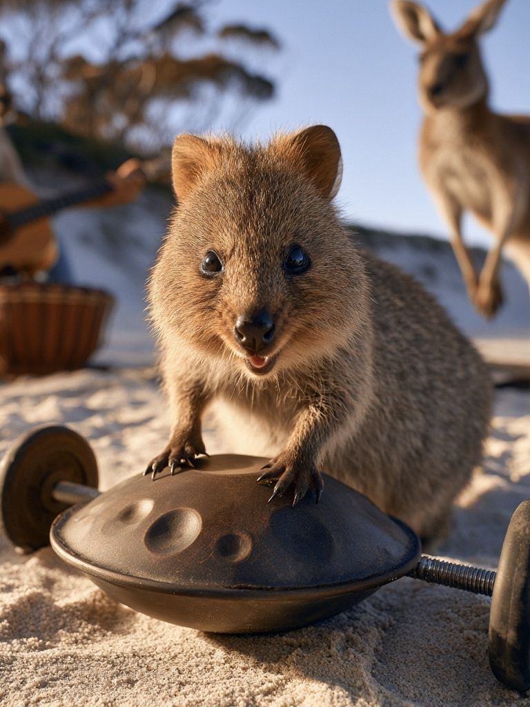 Quokka Beach Jam Session Poster. poster detail