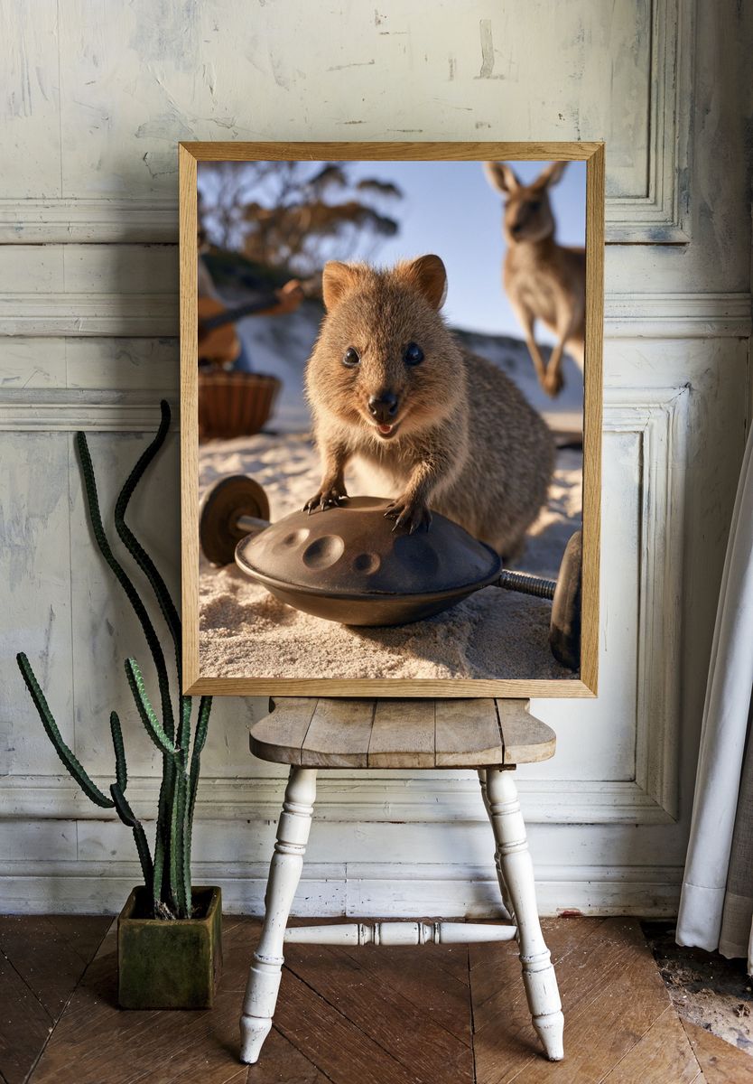 Quokka Beach Jam Session Poster. — room view 1