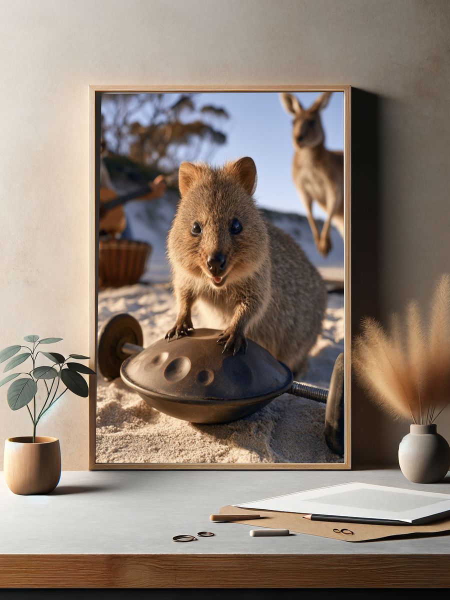 Quokka Beach Jam Session Poster. — room view 2