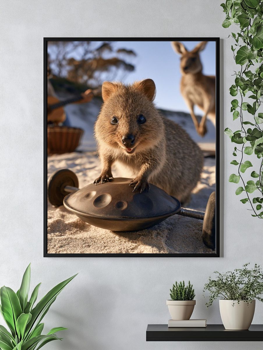 Quokka Beach Jam Session Poster. — room view 4