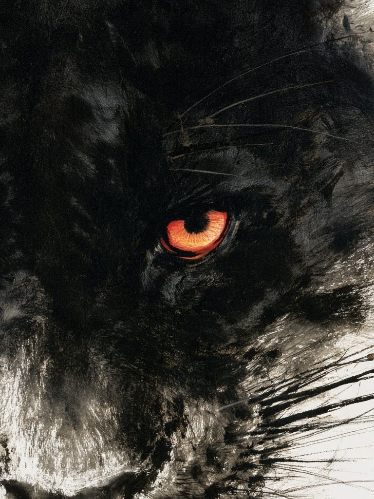 Black Panther Eye Illustration Poster. poster — animals art