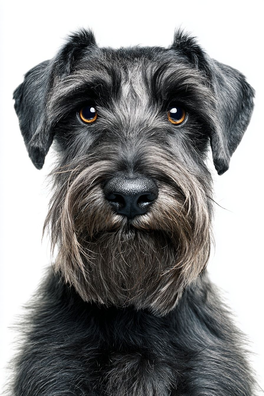 Schnauzer Portrait Photography Poster. poster detail