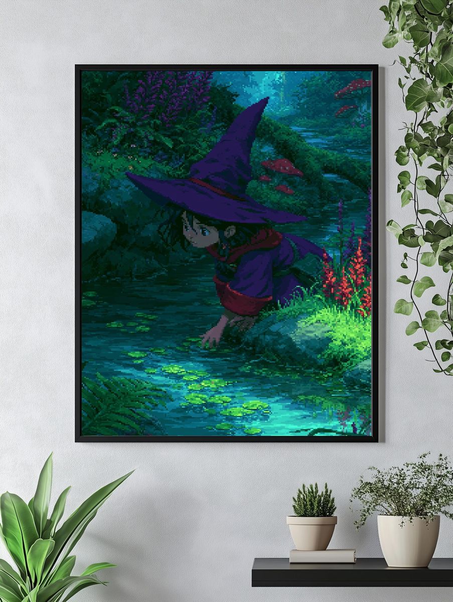Kiki in the Forest Illustration Poster. — room view 4