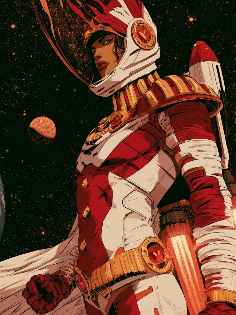 Astronaut Heroine — Anime Print. poster — anime art