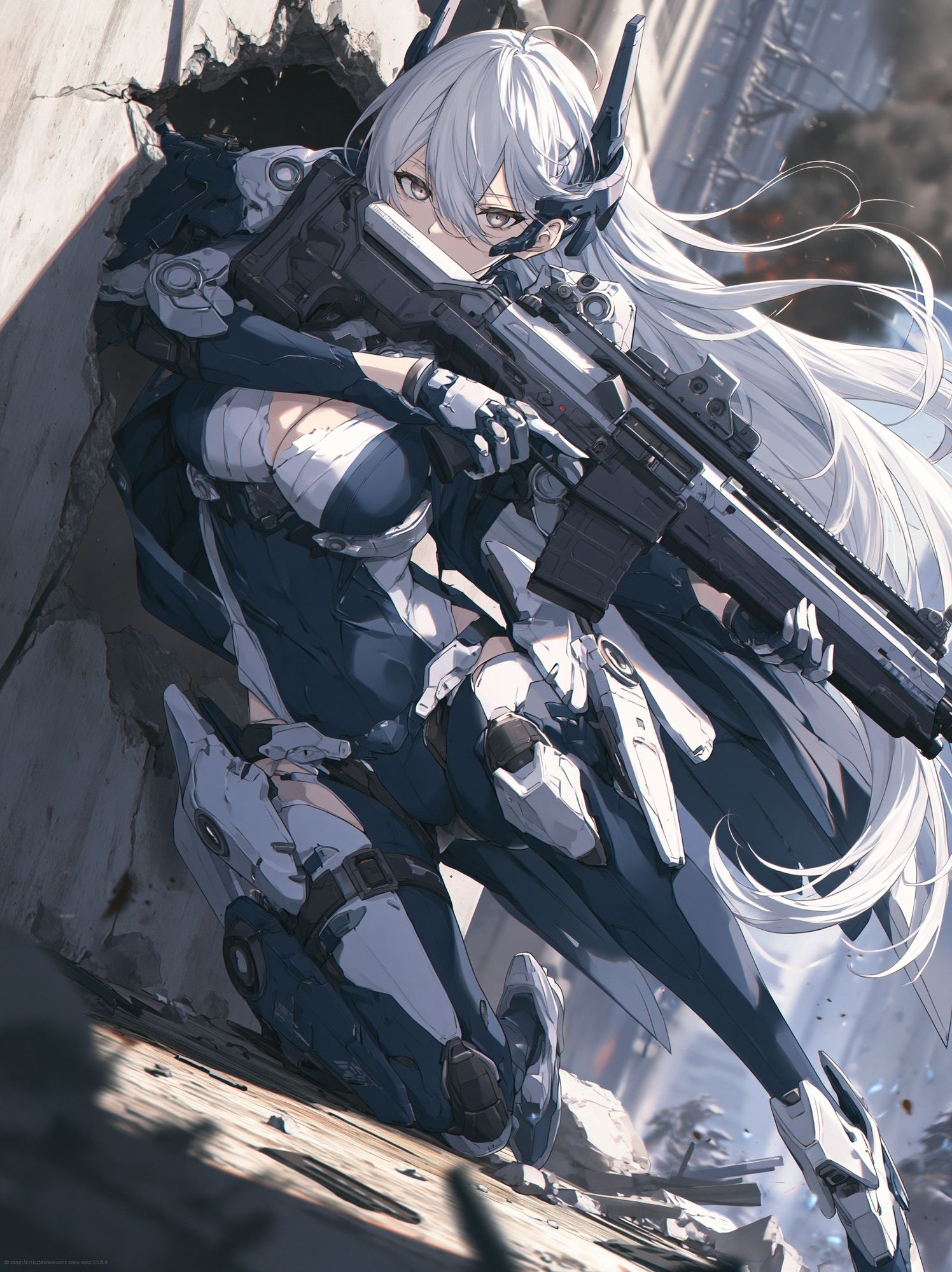 Cybernetic Anime Sniper Poster. poster detail