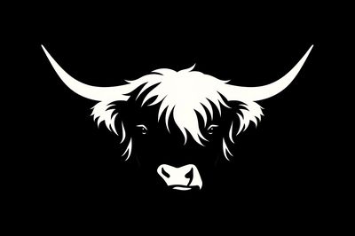 Highland Cow Minimalist Print. poster