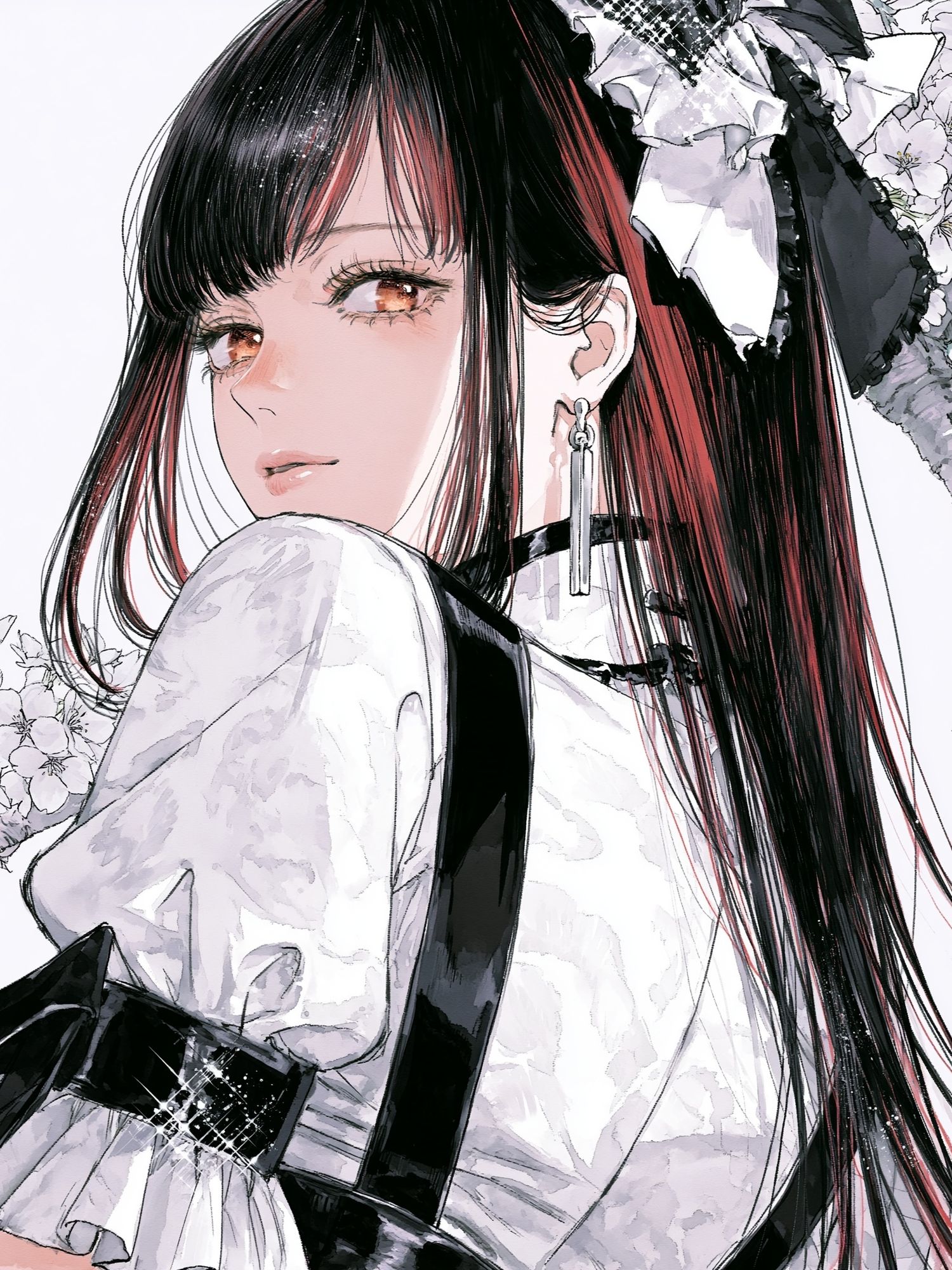 Cherry Blossom Girl Illustration Poster. poster — anime art