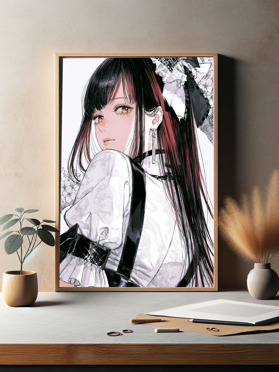 Cherry Blossom Girl Illustration Poster. — room view 2
