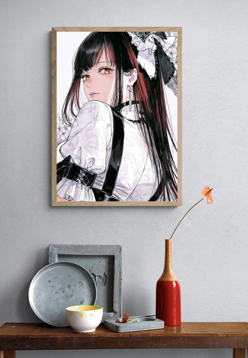Cherry Blossom Girl Illustration Poster. — room view 3