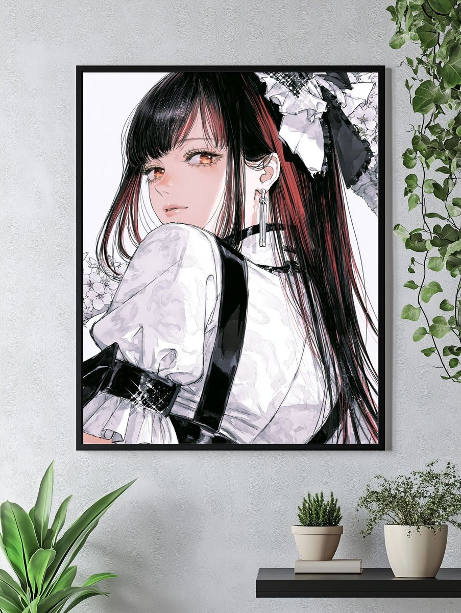 Cherry Blossom Girl Illustration Poster. — room view 4