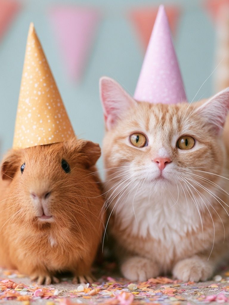 Party Cats Portrait Poster. poster detail
