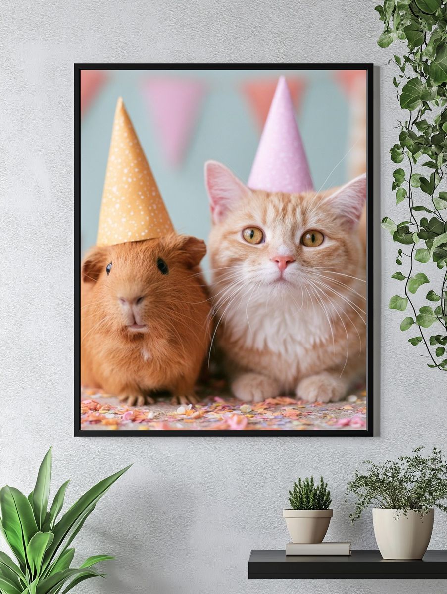 Party Cats Portrait Poster. — room view 4
