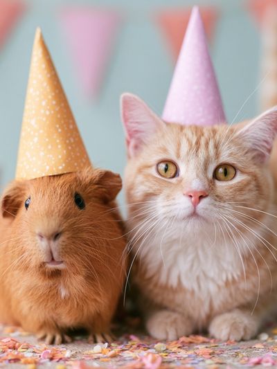 Party Cats Portrait Poster. poster