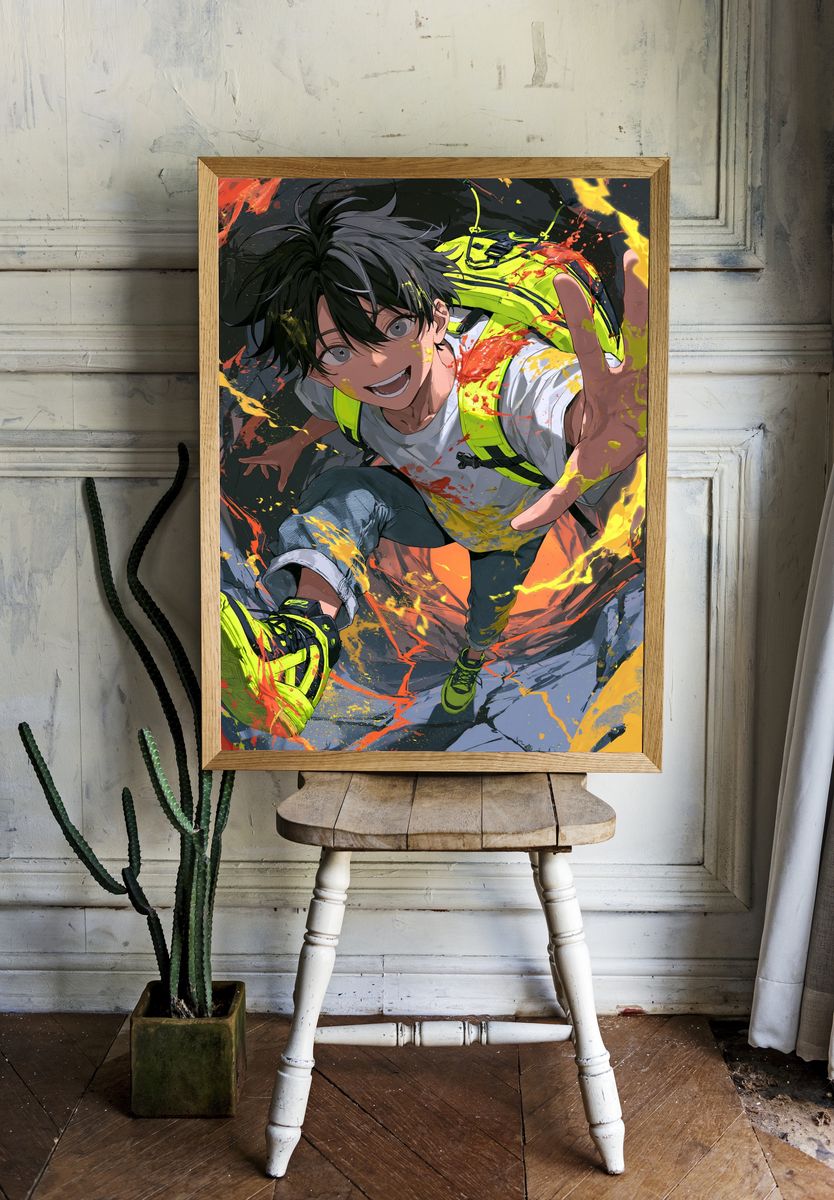 Dynamic Anime Climber Poster. room preview