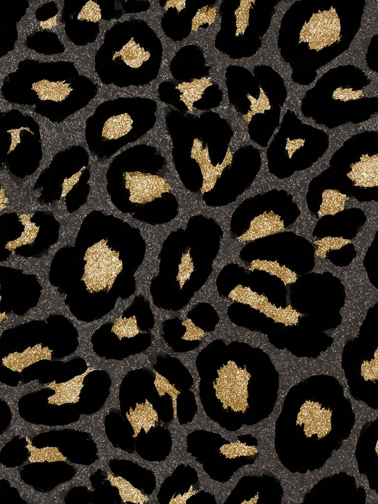 Black Gold Leopard Print Poster. poster detail