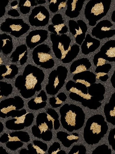 Black Gold Leopard Print Poster.