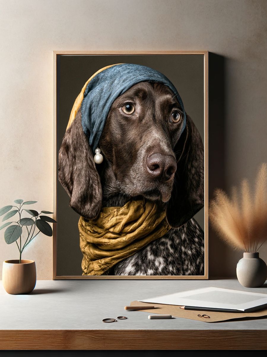 Dachshund Portrait Photography Poster. — room view 2