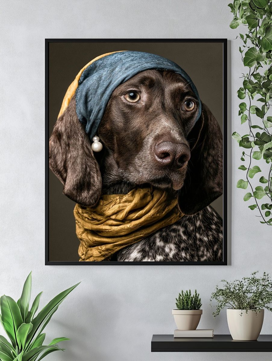 Dachshund Portrait Photography Poster. — room view 4