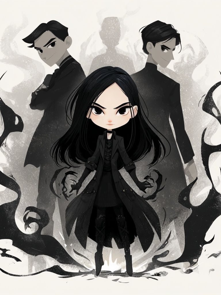 Dark Trio Gothic Anime Poster. poster — anime art