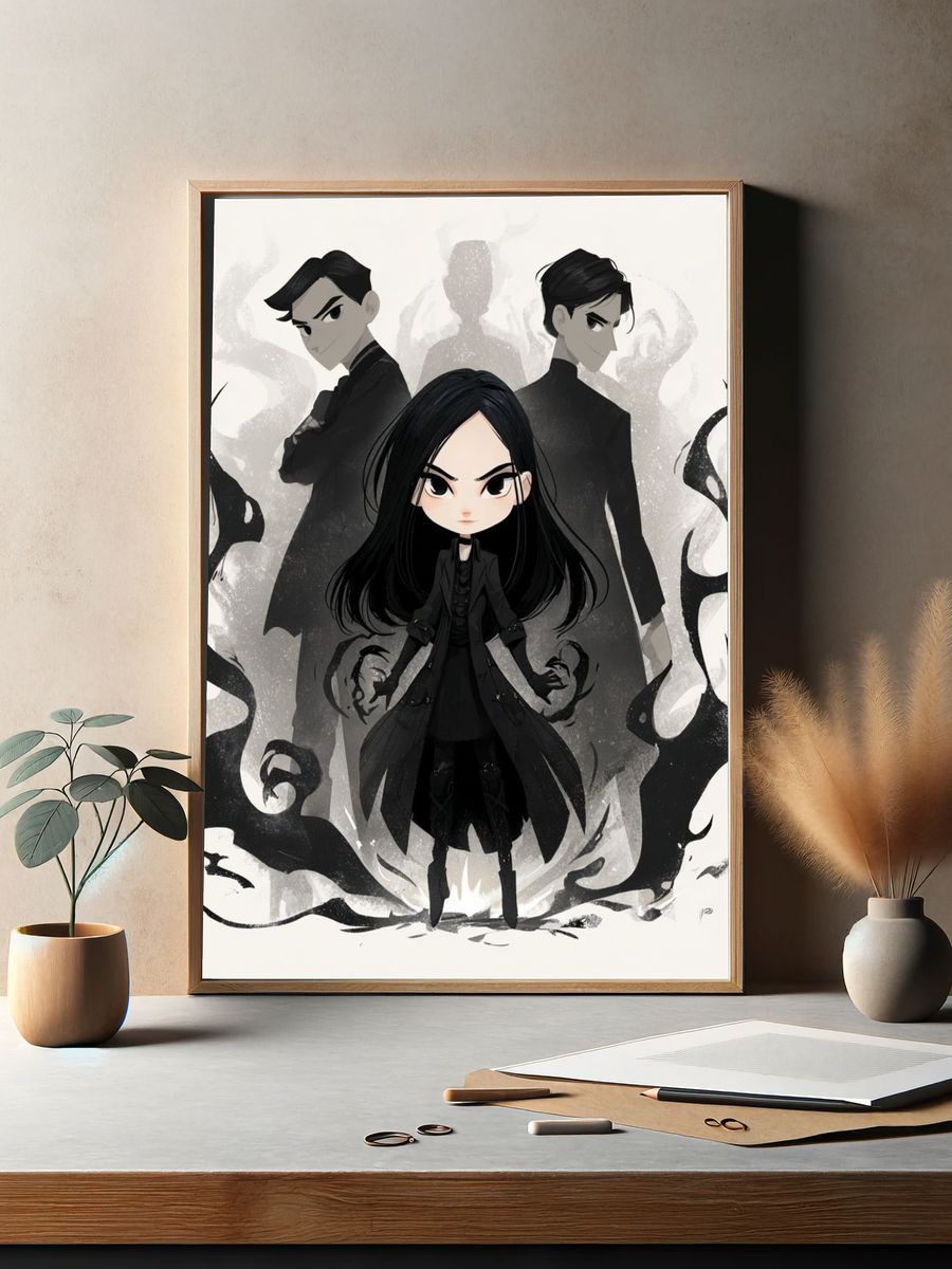 Dark Trio Gothic Anime Poster. — room view 2